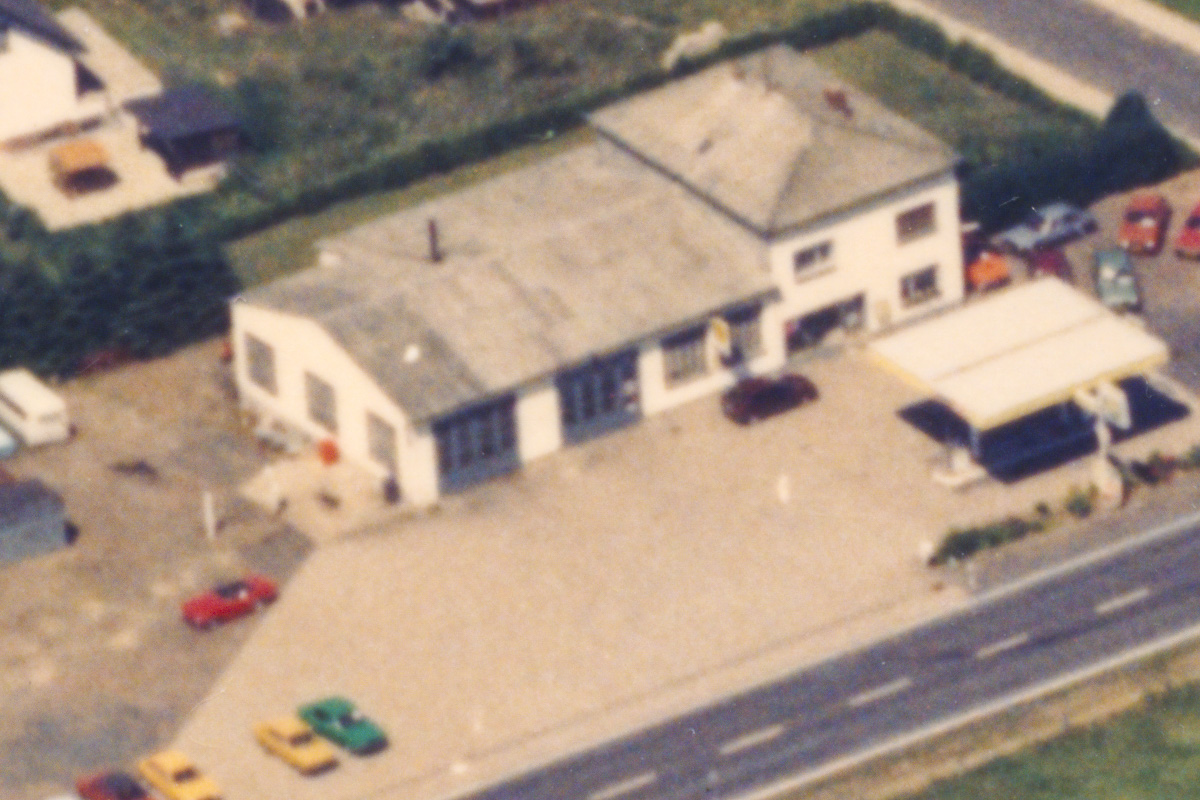 Luftbild von Kelberg in den 80er Jahren.